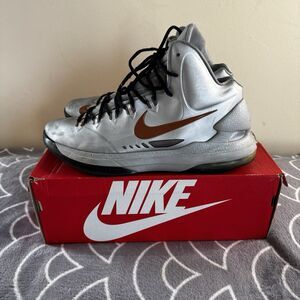 Nike KD 5 Texas Longhorns Silver/orange Kevin Durant Men's Sz 11